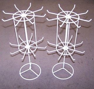 SPIN JEWELRY DISPLAY RACK 16 IN WHITE counter racks