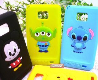   Disney Samsung Galaxy S II 2 Soft Silicone Protective Back Case Cover