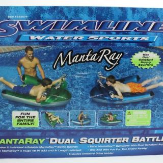   Dual Squirter Gun Inflatable Battle Boards Pool Lounger Water Rafts