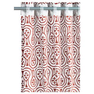 IKEA LAPPLJUNG Pair of curtains, white, dark Red, 2 panels, NEW 