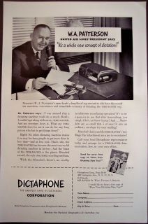 1950 W.A. Patterson uses Time Master by Dictaphone vintage ad