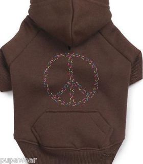   DOG SWEAT SHIRT chihuahua toy poodle yorkie PEACE DOG HOODIE clothes