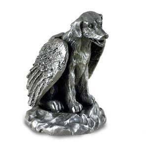 PEWTER Angel LABRADOR RETRIEVER Lab Dog Figurine Statue