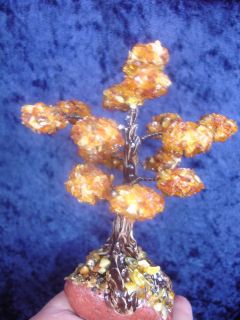   VALENTINES DAY NATURAL HAND MADE AMBER MONEY LUCK TREE BALTIC SEA
