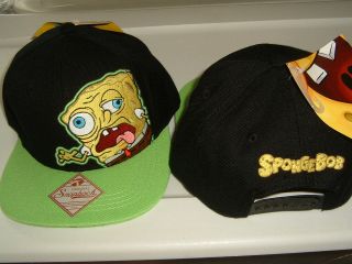 Nwt Spongebob Squarepants Cartoon Zombie Snap Back Hat