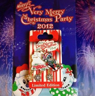 Disney pin Mickeys Very Merry Christmas Party 2012 Stitch .