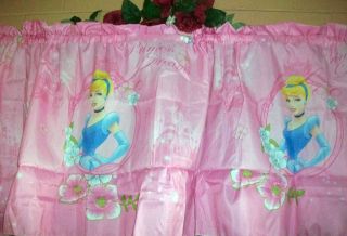 disney princess pink window treatment curtain valance girls bed bath 