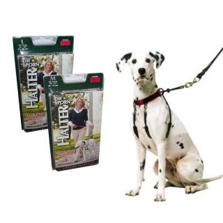 Sporn Dog Collar Halter Stops Pulling Instantly M or L with Sherpa 
