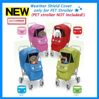 1X PET Rain Weather Cover for Dog Cat pushchair jogger walker Gear zip 