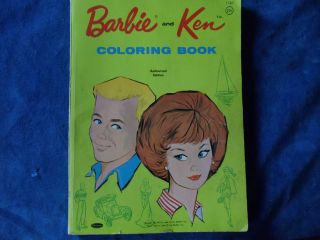 VINTAGE 1962 BARBIE & KEN COLOR BOOK MATTELL NOW 50 YEARS OLD