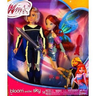   Nickelodeon WINX CLUB Sophix Fairy Wings BLOOM And SKY Doll Set Nib