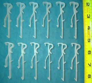 One Dozen 2 DOUBLE SLAT VALANCE CLIPS for 2 Faux WOOD or Metal 