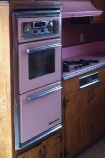 Vintage Wall Wedgewood Pink Double Oven & Cook Top