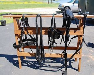 Amish nylon/leather draft horse buggy harness 26 hames