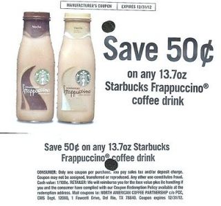   .50/1 ANY 13.7oz Starbucks Frappuccino Coffee DOUBLES 12/31BLACK FR