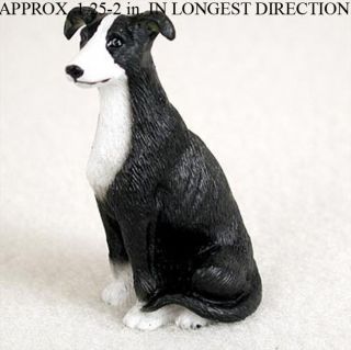 Greyhound Mini Resin Dog Figurine Statue Hand Painted Black