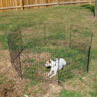 24 8 PANEL PET PLAYPEN dog cat rabbit exercise fence yard kennel 
