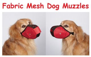FABRIC MESH DOG MUZZLES   Comfortable Soft Muzzle for Dog Training and 