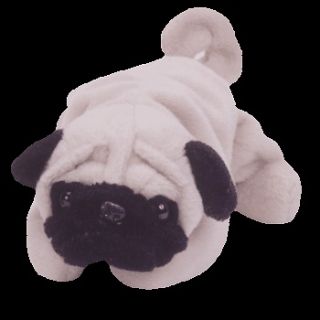TY PUGSLY the PUG DOG BEANIE BABY   MINT with TAGS   CT