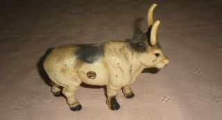 Antique Cast Iron Hubley? Cow Steer Bull Still Bank