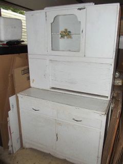 Vintage Marsh Hoosier Kitchen Cabinet with Flour Bin and Roll Top