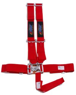   Racing Restraint Seat Belts Wrap Around Latch & Link SFI certified Red