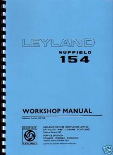 Leyland Nuffield 154 Tractor Workshop Manual