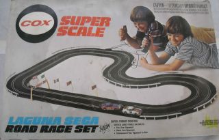 Cox Slot Car Track   Super Scale Laguna Seca Road Race Set 1974 
