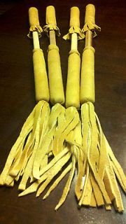   American fringed drum BEATER/DRUMSTICK buckskin & wood   authentic