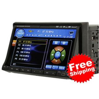 DIN 7 CAR INDASH DVD CD  PLAYER LCD TOUCH SCREEN