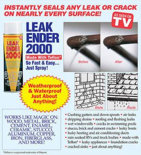 Leak Ender 2000 Spray Can Seal Leaky Plumbing Pipe Flex As Seen On TV 