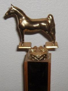  Horse Show Trophy Saddlebred Arabian Gold Eagle Statue Old