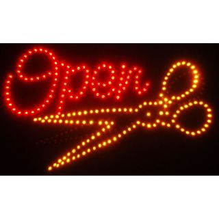 22x13 Led Lighted Sign Window Animated Motion Neon Barber Shop Hair 