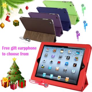 Magnetic PU Leather Smart Cover Case for iPad 4 New Flip Stand with 