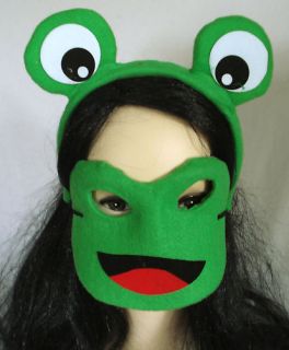 MASK Eyemask Headband FROG face Green