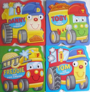   Reading Colourful Board Books  Tractor, Truck, Digger, Fire Engine