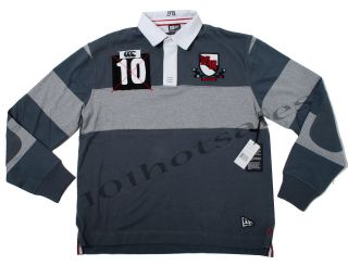 110 NEW ERA King of Caps Rugby Long Sleeve Polo Shirt Size XXL