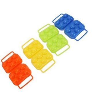   Picnic Plastic Egg Carrier 6 Holder Container Camping Solid Color