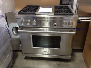 DF364C  Wolf 36 Dual Fuel Range, 4 Burners/grill, Out Of Box, Brand 