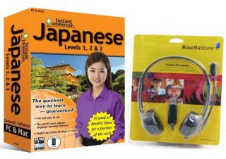   JAPANESE Language Software & Rosetta Stone Headset Microphone