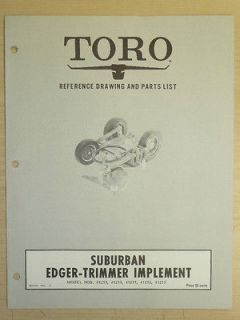 TORO SUBURBAN EDGER, TRIMMER OWNERS, OPERATING AND PARTS MANUAL 