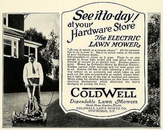   Antique Coldwell Power Push Electric Lawn Mowers Landscaping Tools NY