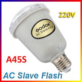   E27 Godox A45S Indoor Photo Studio Strobe Light AC Slave Flash Bulb
