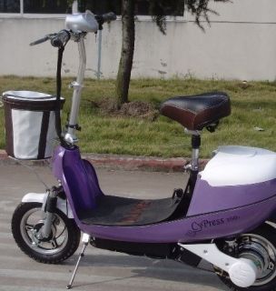   TPES DD1 PURPLE 350w Electric Moped Scooter w/ Front Storage Basket