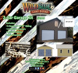 WildSide Mossy Oak Vinyl Siding Garage Kit