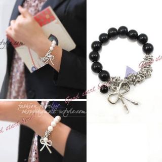 New Style Fashion Bowknot Pearl Butterfly Hand Chain Bracelet Bangle