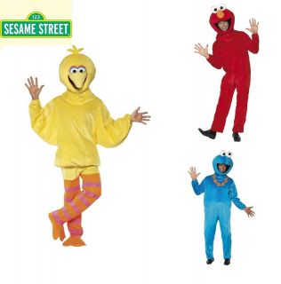   Street Full Body Mascot Mens Ladies Fancy Dress Costume 80s TV Elmo