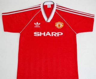 1988 1990 MANCHESTER UNITED ADIDAS HOME FOOTBALL SHIRT (SIZE L)