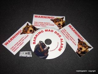 Warning CD BARKING MAD DOG ALARM Bellender Hund   Warnung CD