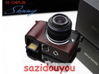 Gariz Genuine Real Leather Camera Half Case for Olympus EPL2 E PL2 